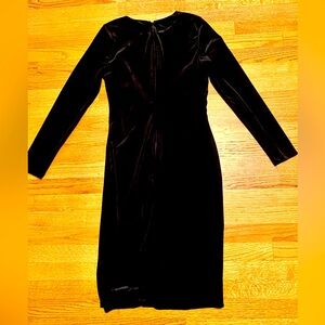 LoveX Design Black Dress - Medium - Ruched Side & Front Slit - Nordstrom - NEW